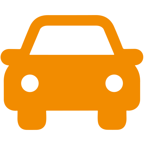 車のオレンジ色アイコン